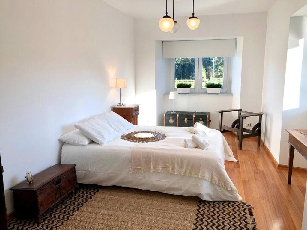 Bed inside a room