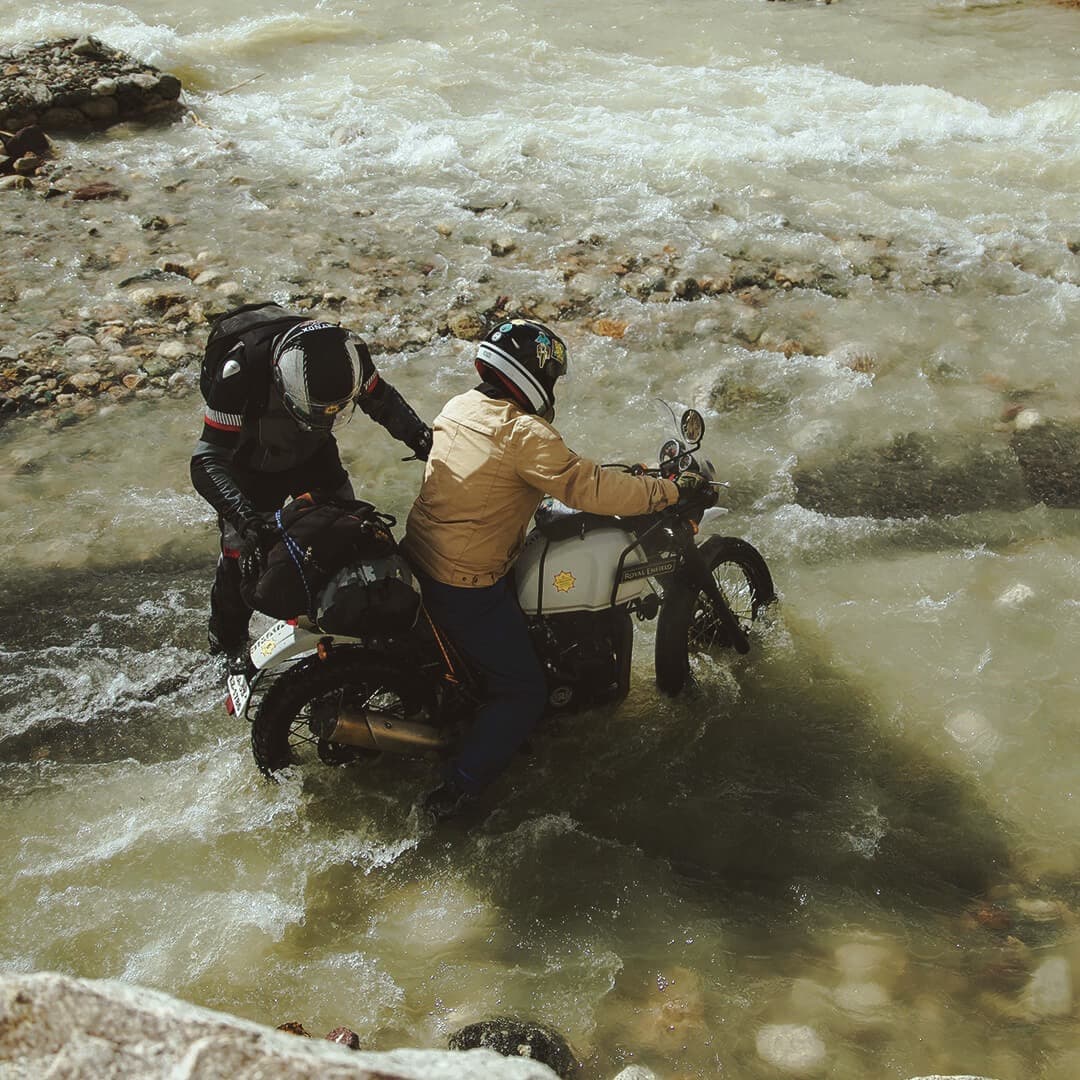helping each other trough the river