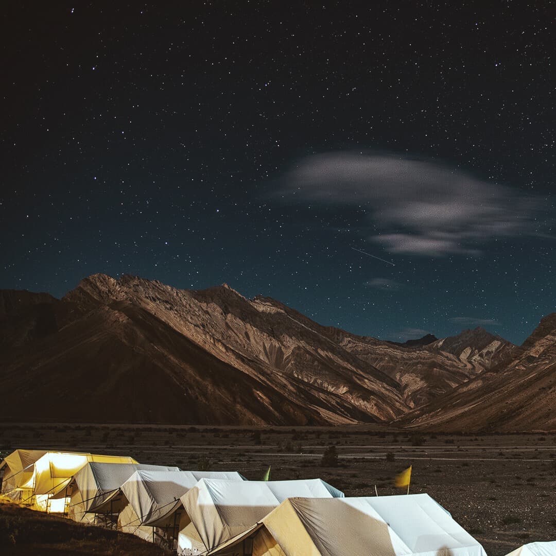 Tents under the stars