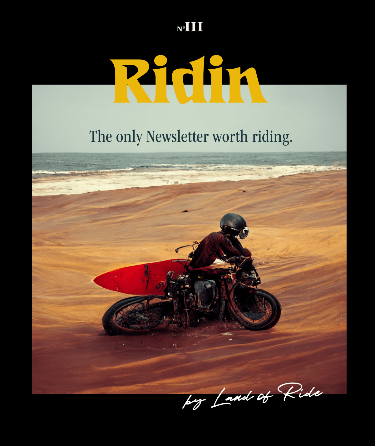 Painting of Motorbike in the sand