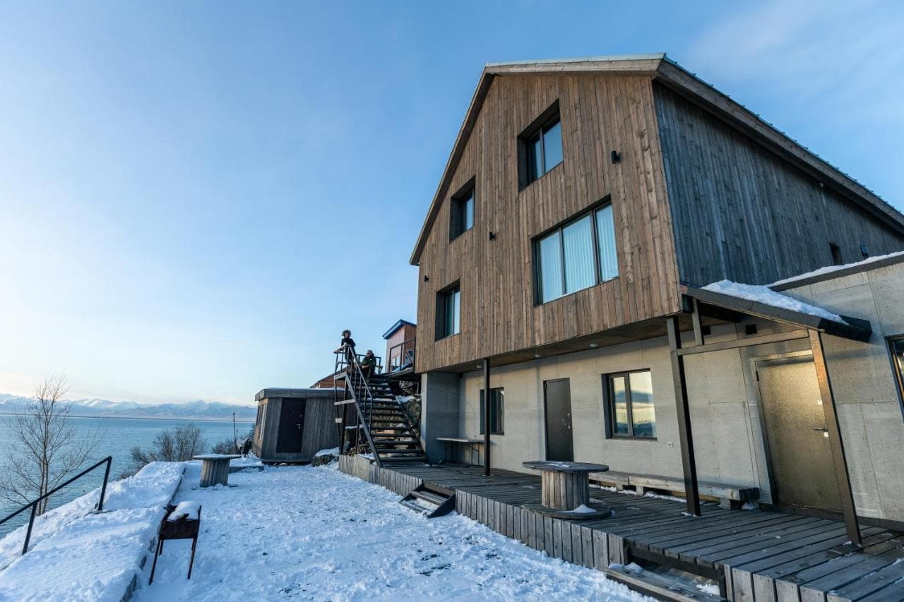 house in the snow in Kamchatka 