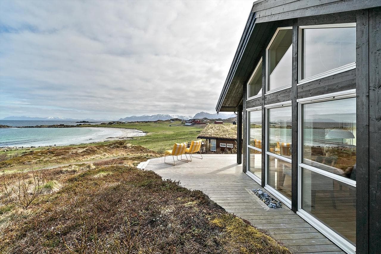 View from the lodge at Lofoten Links