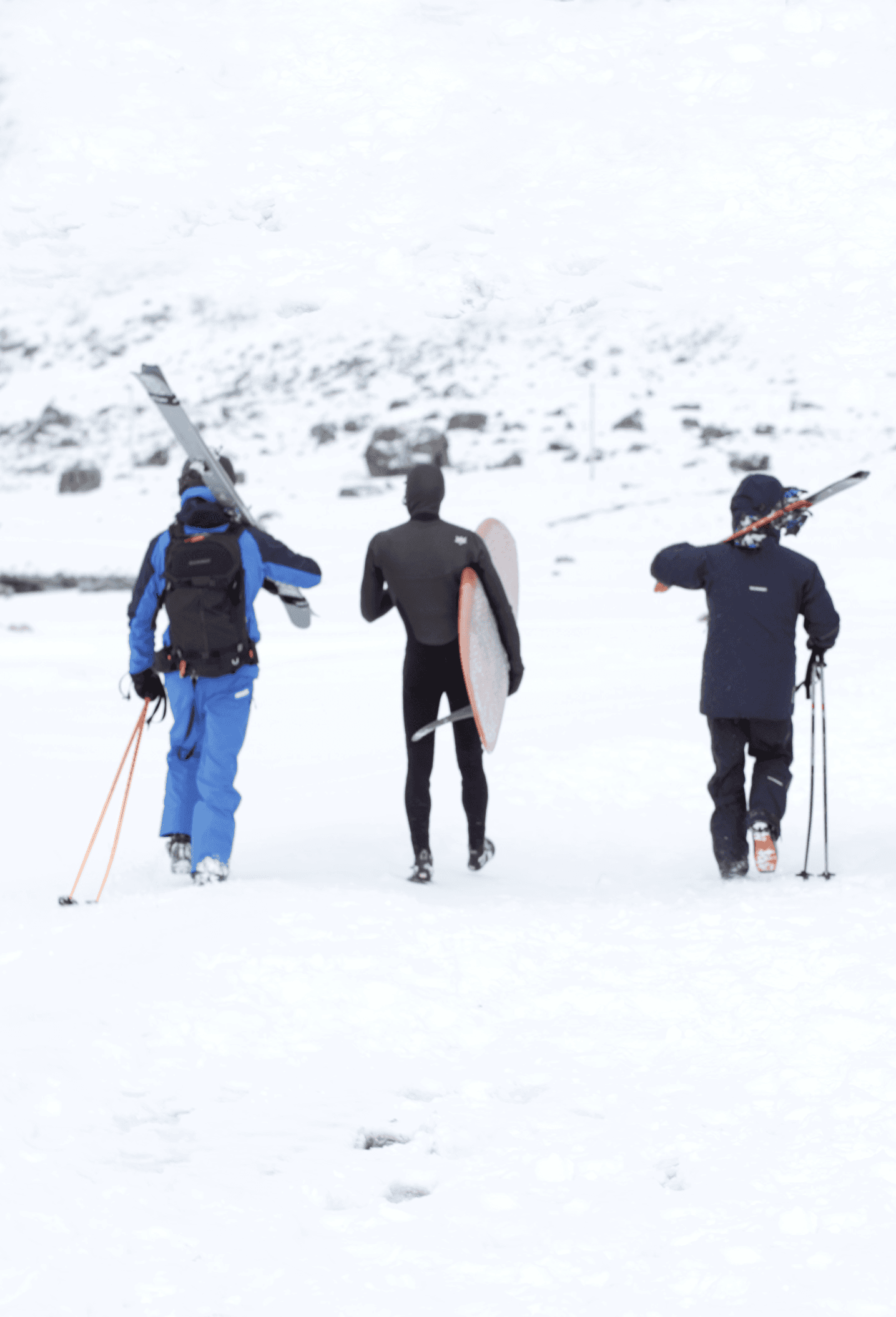 Jorge Abian and Kiko Romaguera Skiing and Surfing in the Arctic Ocean in the Lyngen Alps in Norway
