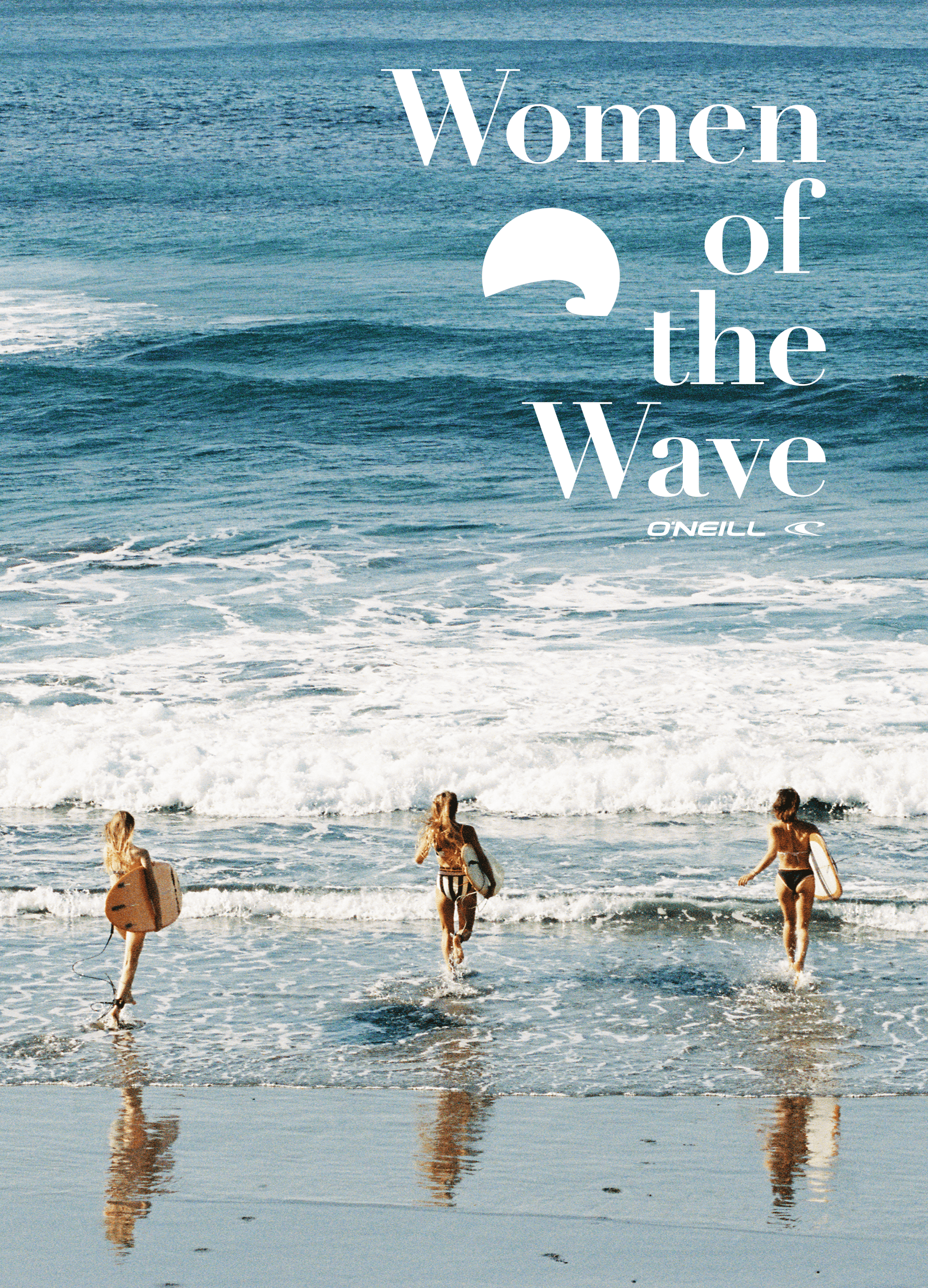 Girls running on the beach