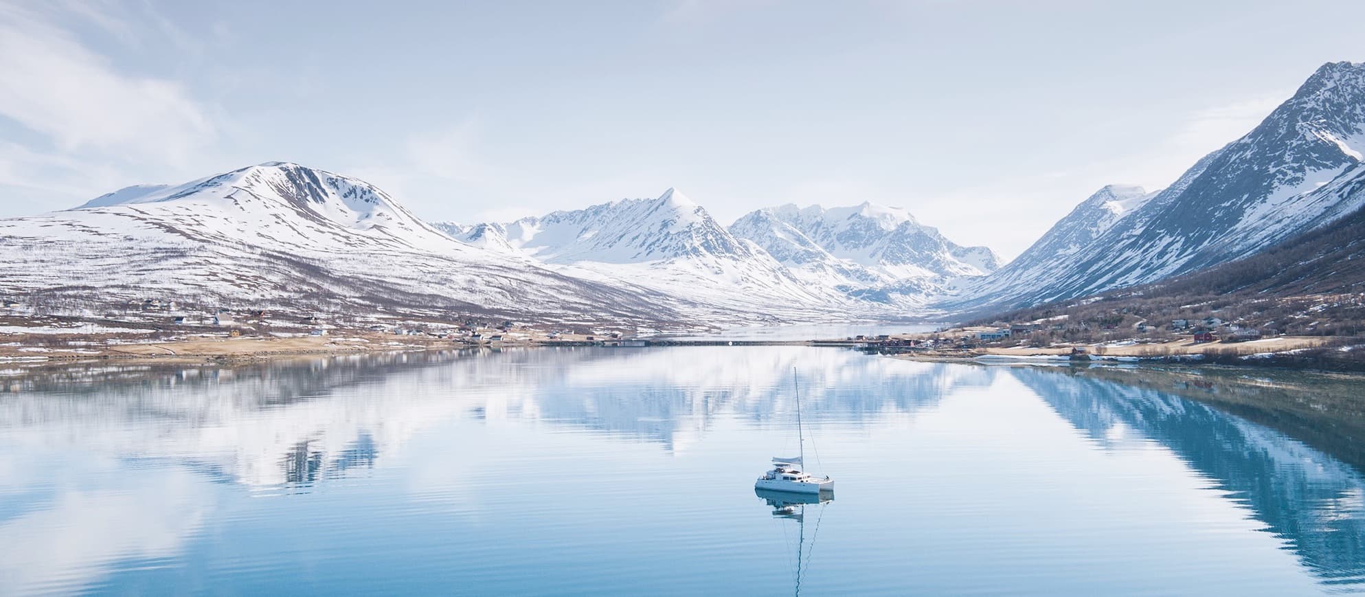 Catamaran in Lyngen Alps