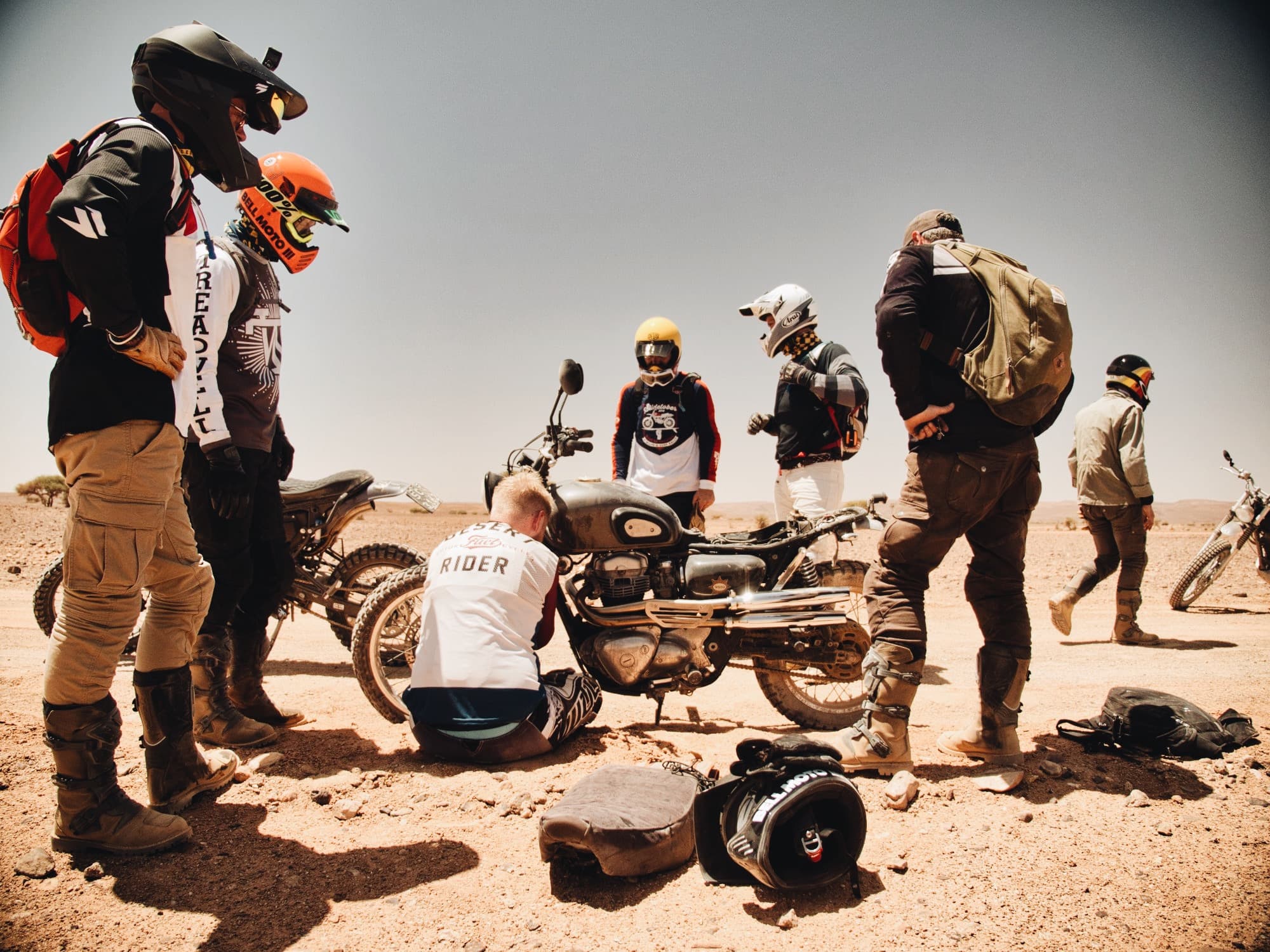 Friends Fixing Bike