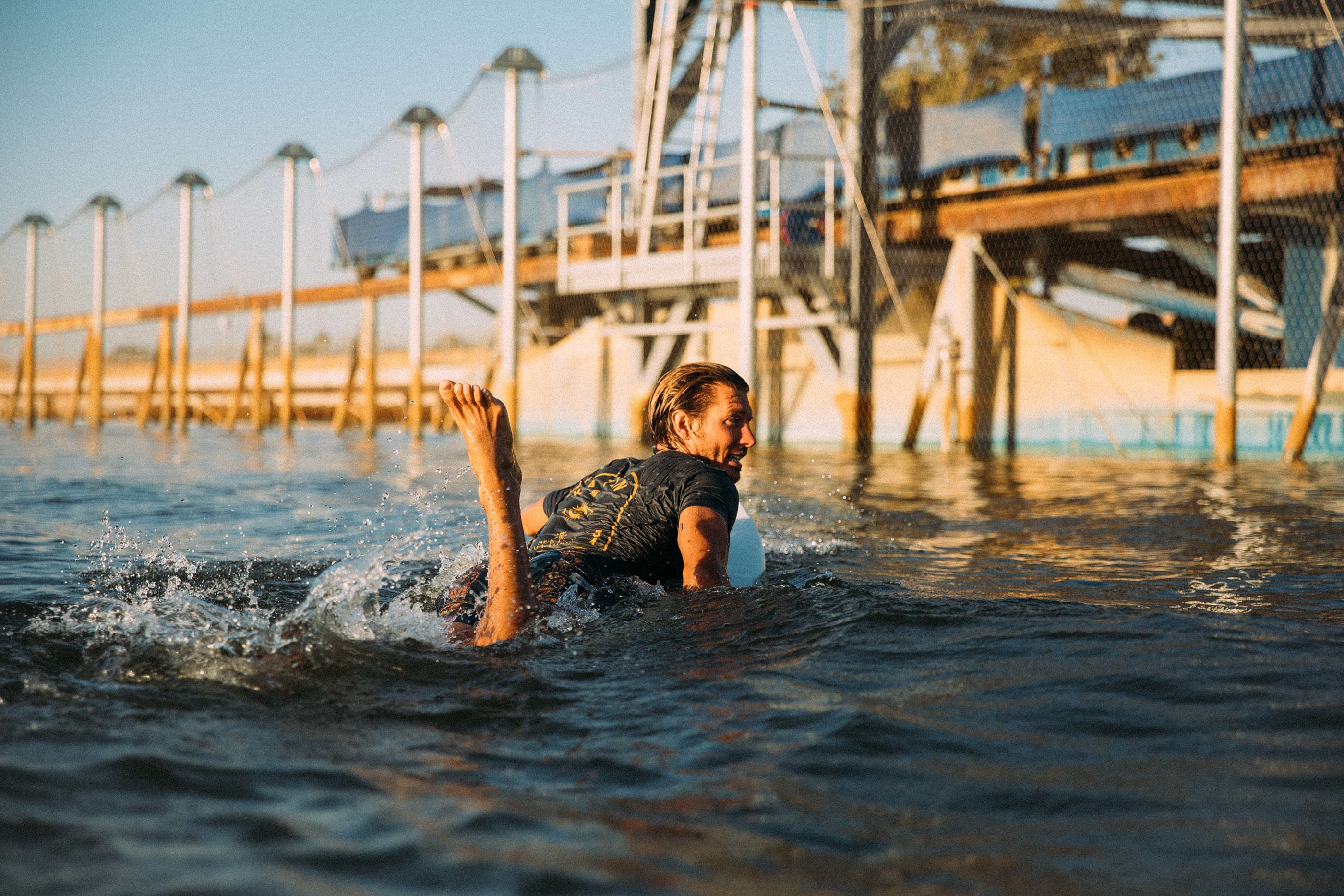 Jorge surfing at Surf Ranch US
