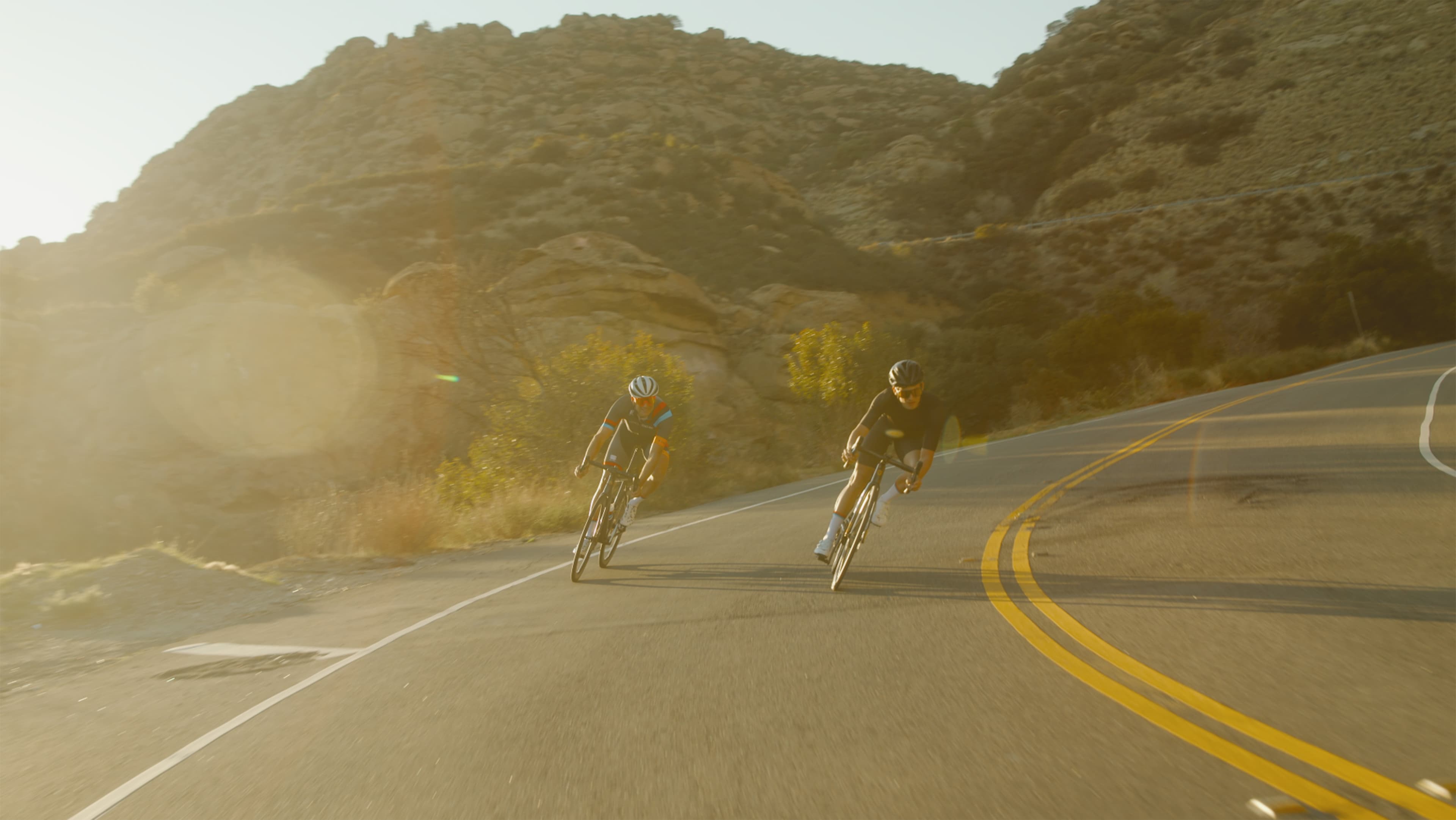 Biking in the sunset