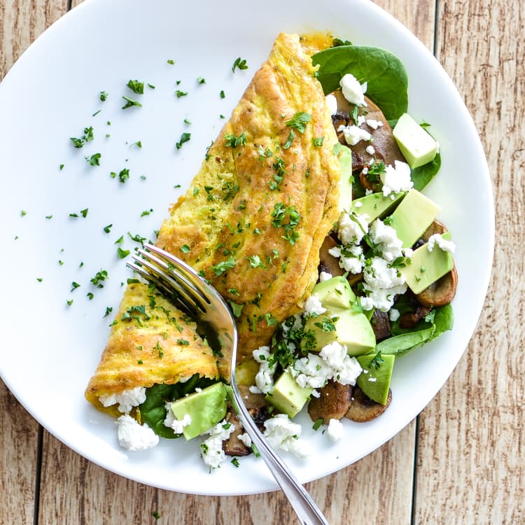 Mushroom Omelette from above