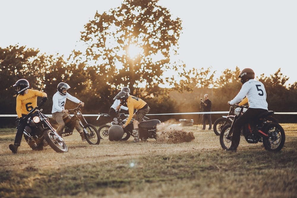 Team of Riders playing Moto Polo