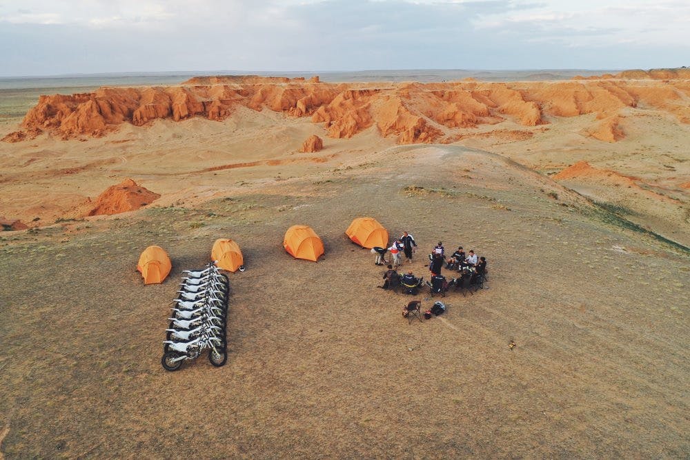 Open Camp and Bikes in Mongolia 