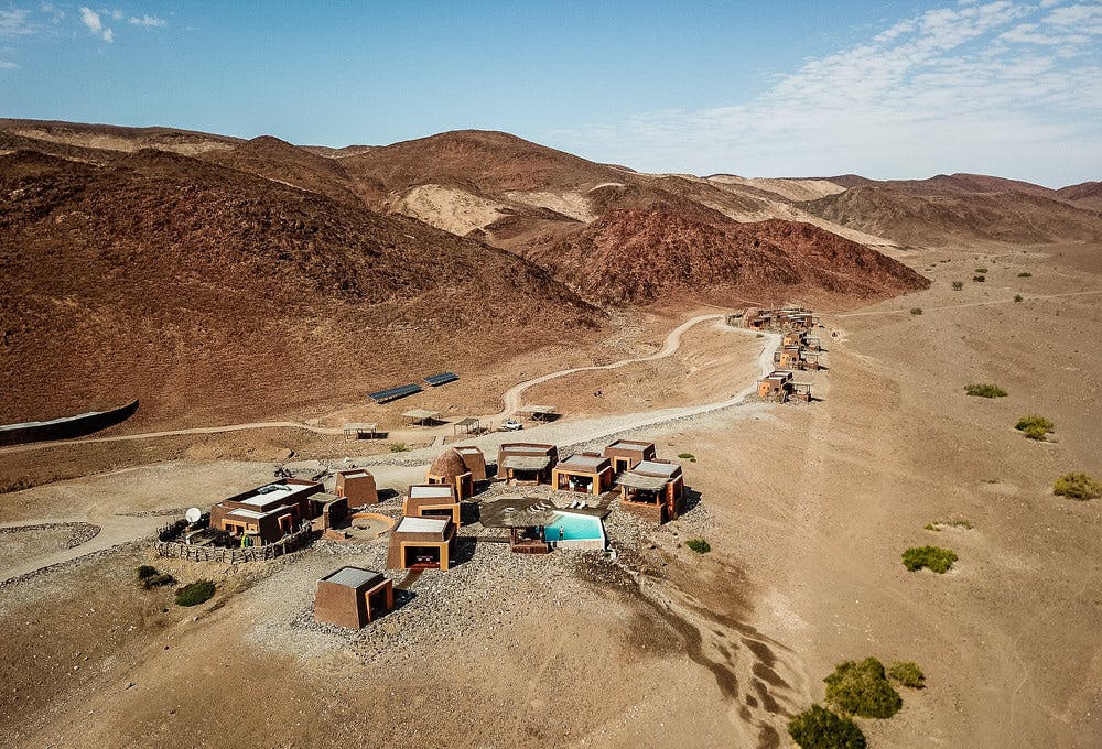 A hotel in the desert in Namibia