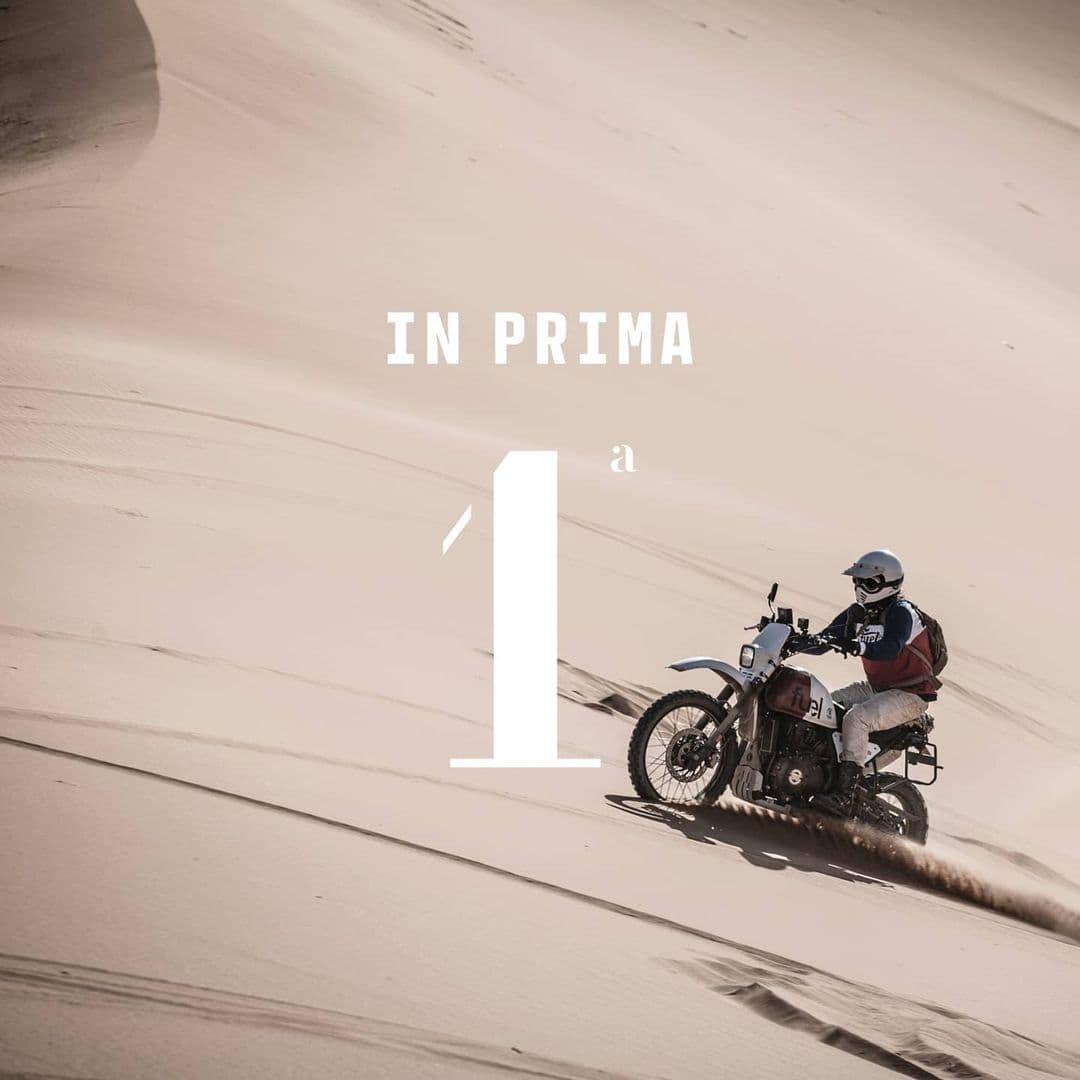 Dune riding with a scrambler.