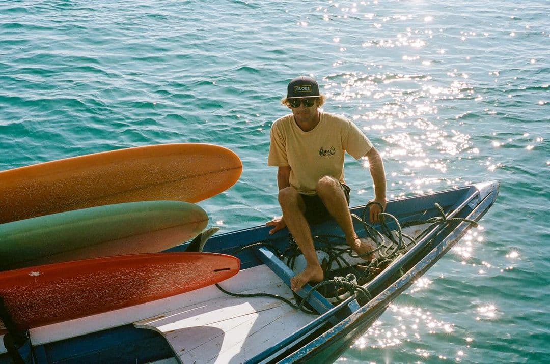Dude on boat in the Mentawais