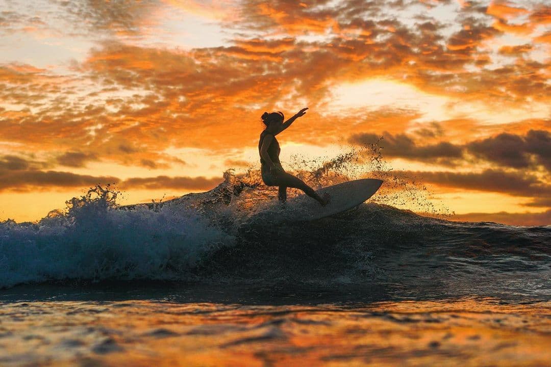 Sunset surf