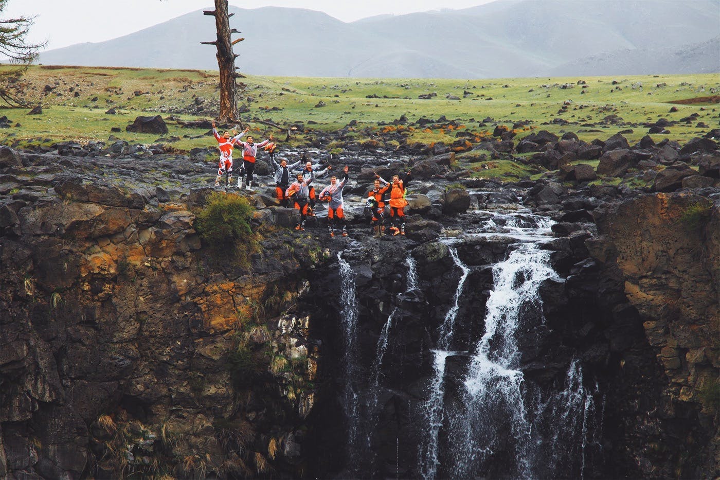 Enduro Waterfall Team in Mongolia