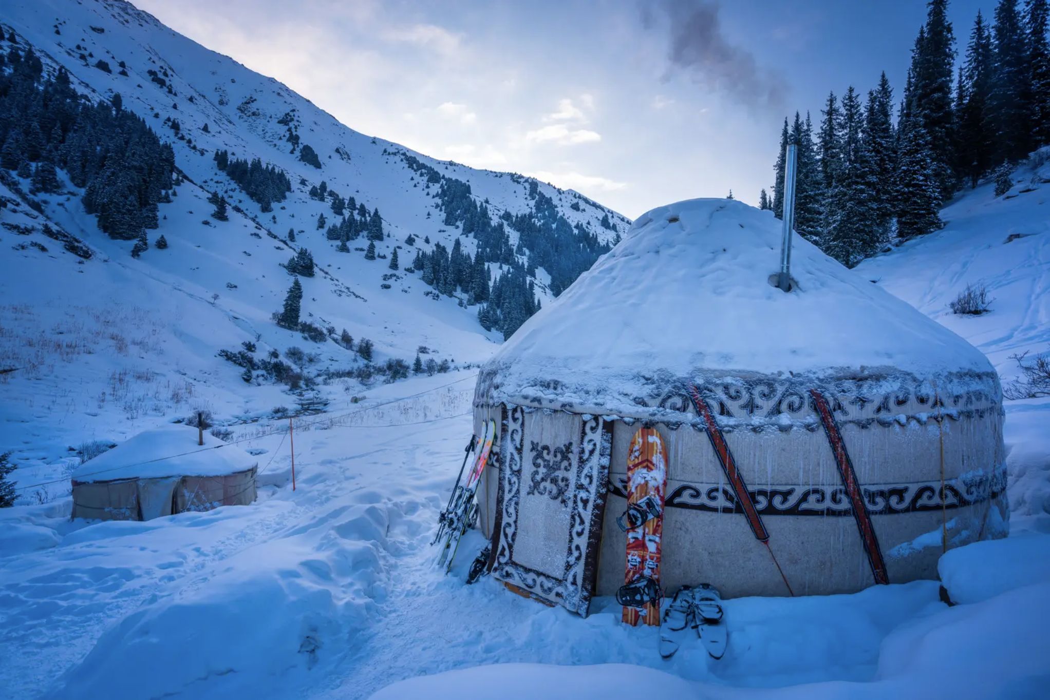 Yurt in the snow