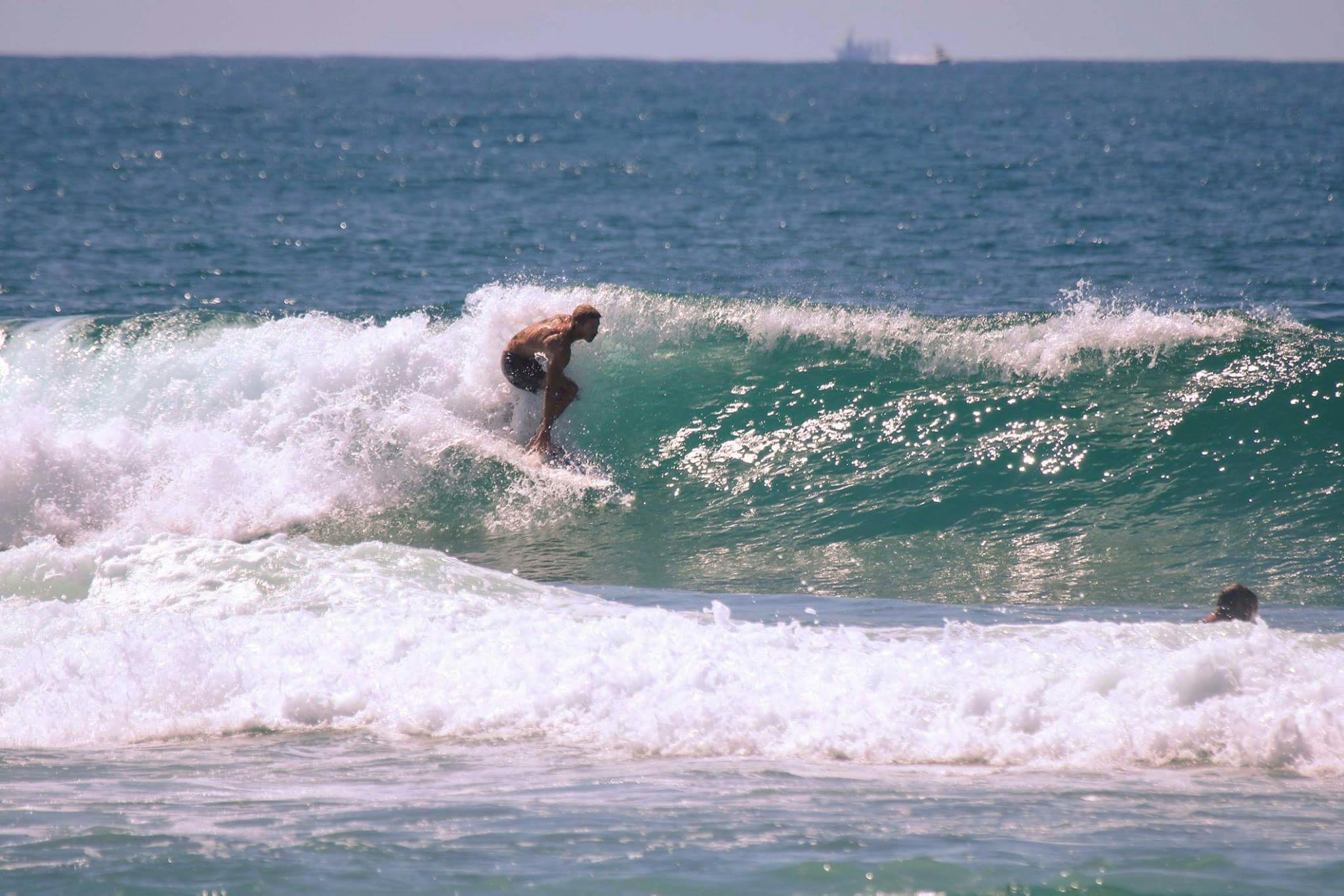 Jorge Abian surfing a wedge in Lanzarote