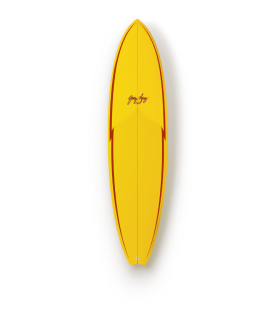 A yellow surfboard