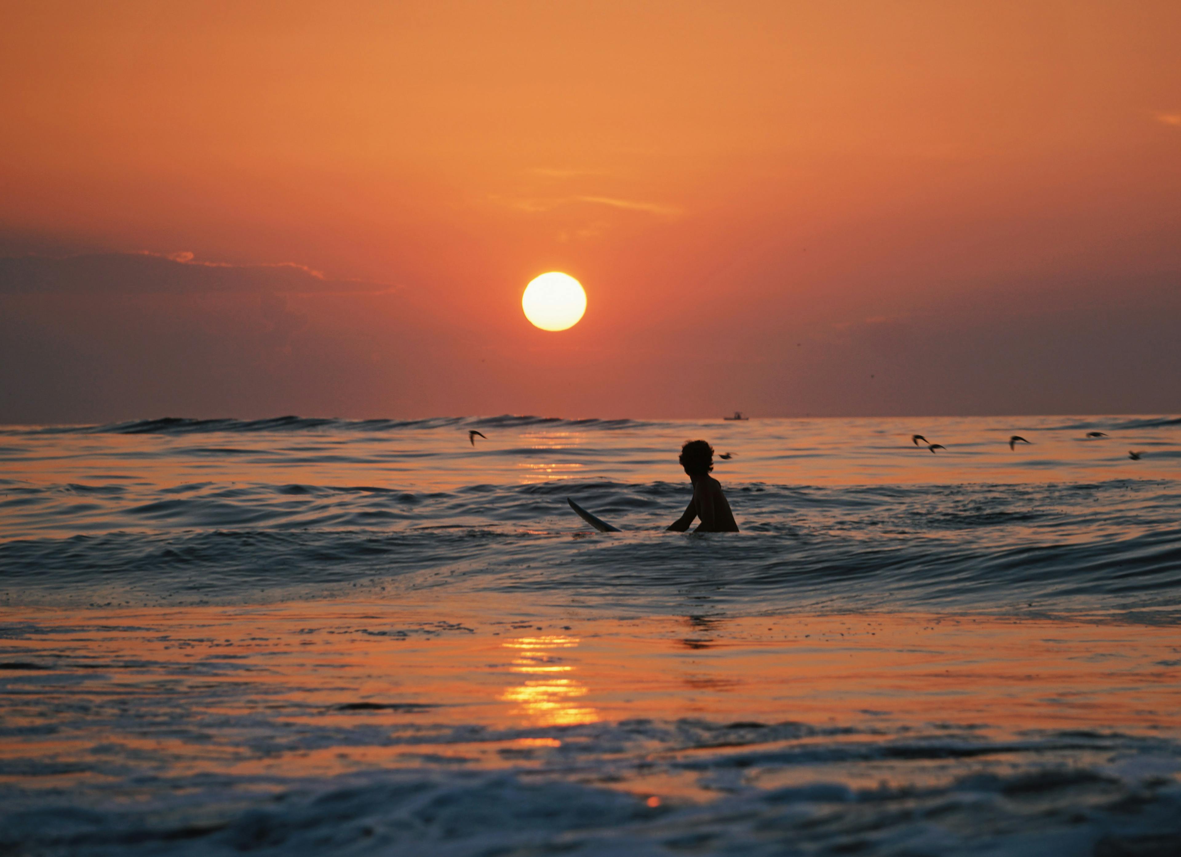 Sunset Surf Kid