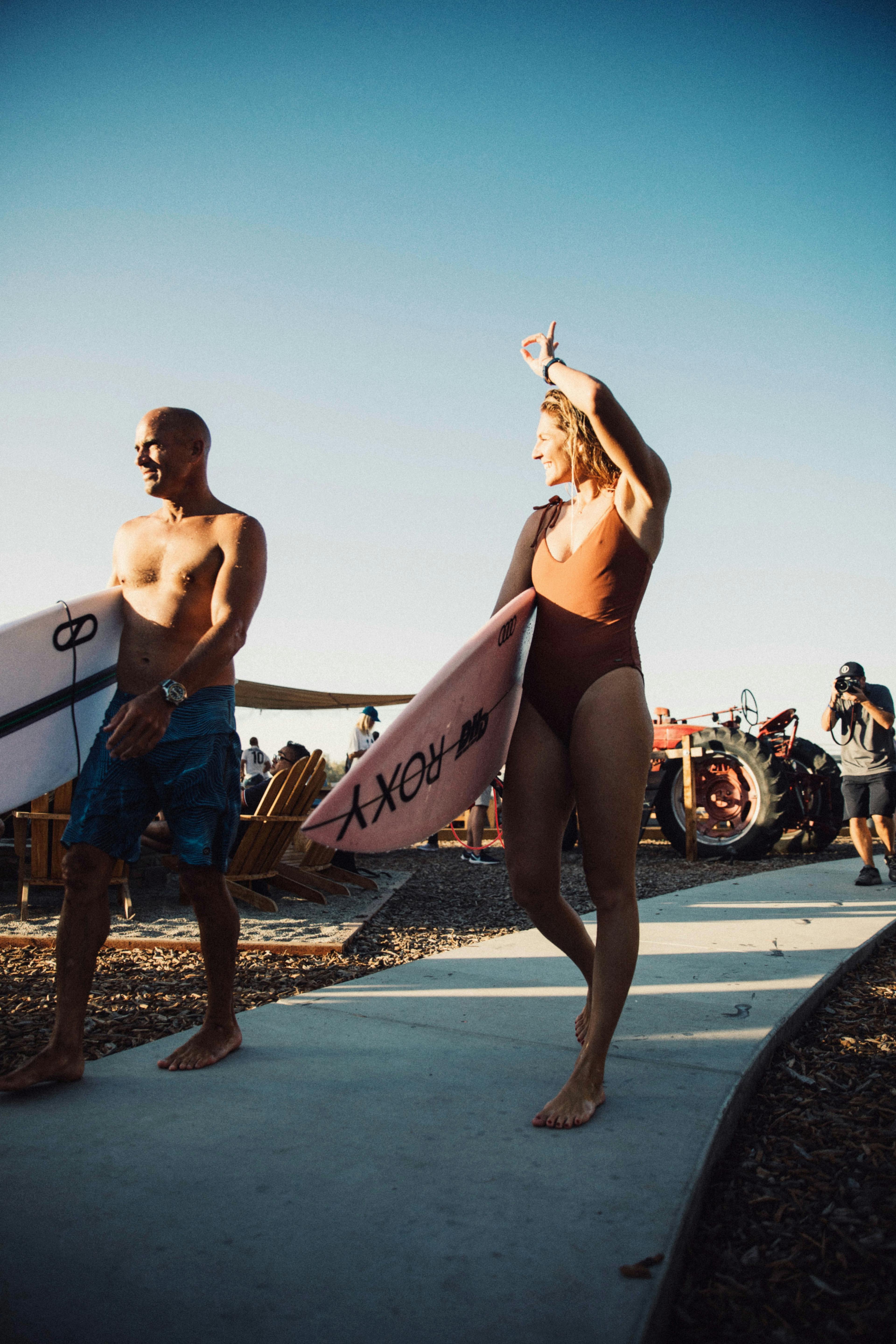 Pro surfers at the Surf Ranch US