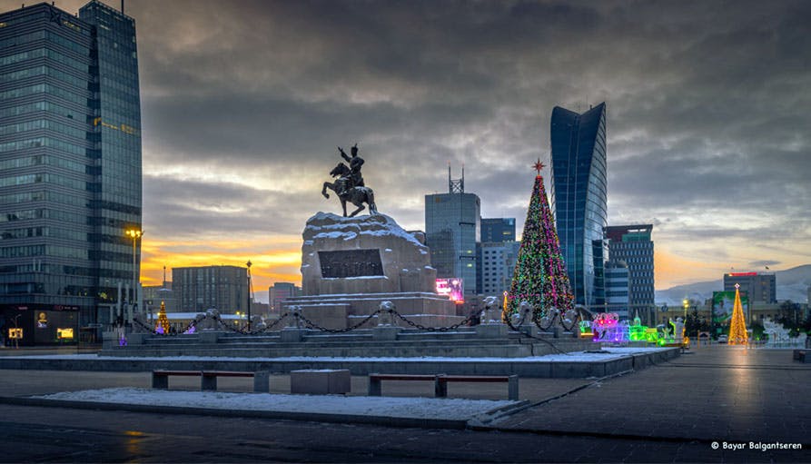 Photo of the City Center of Ulaanbaatar